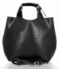 Kožené kabelka shopper bag Vittoria Gotti černá VG804